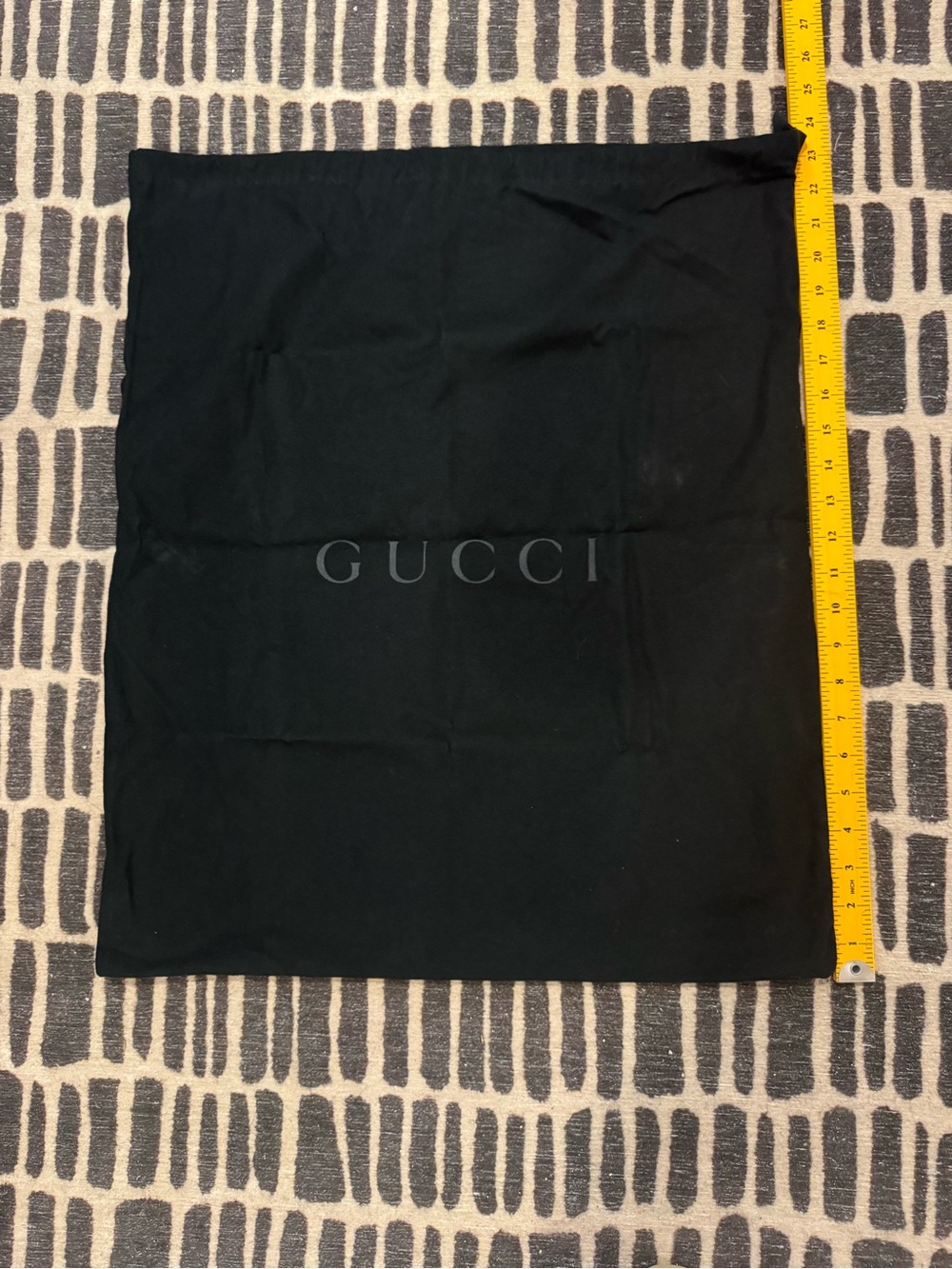 Gucci Black Dust Bag- Classic Minimal Design